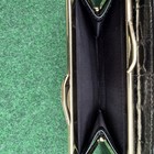 Lee Sands Black Eel Skin Zip-Around Wallet with Gold Hardware — photo 8