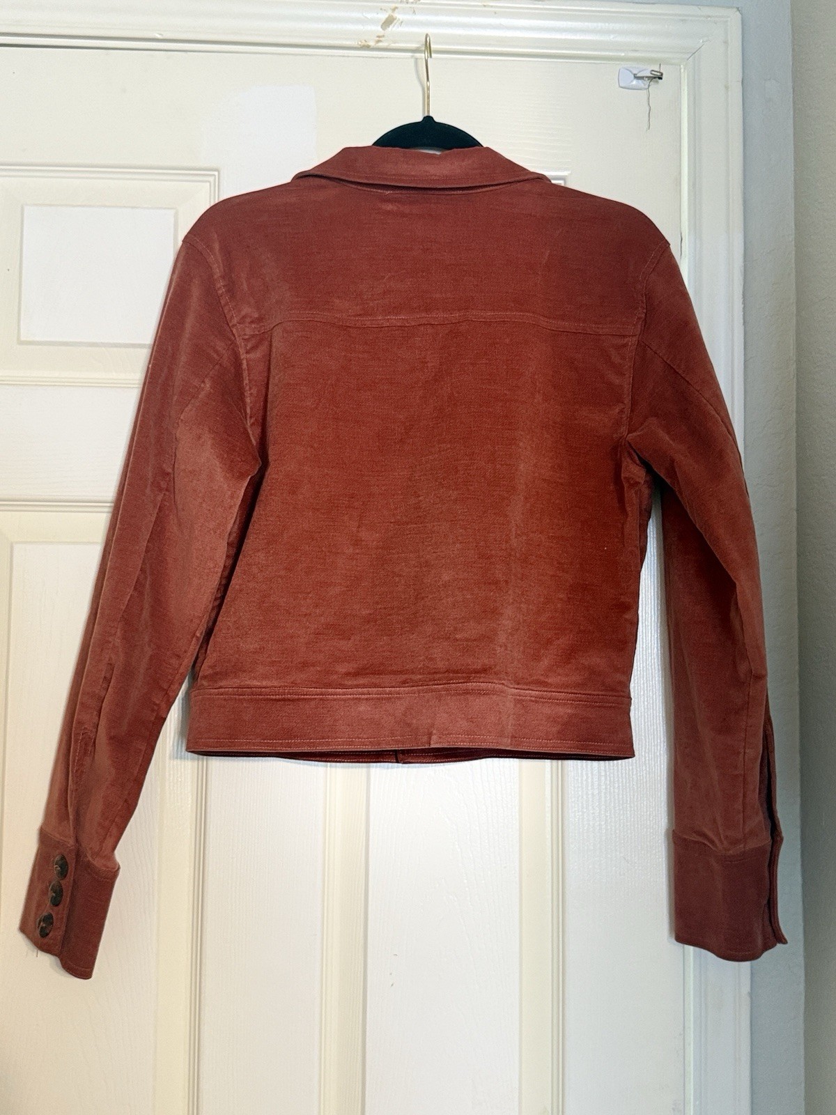 ELLEJAY Women's Rust Button Front Collared Basic … - image 3