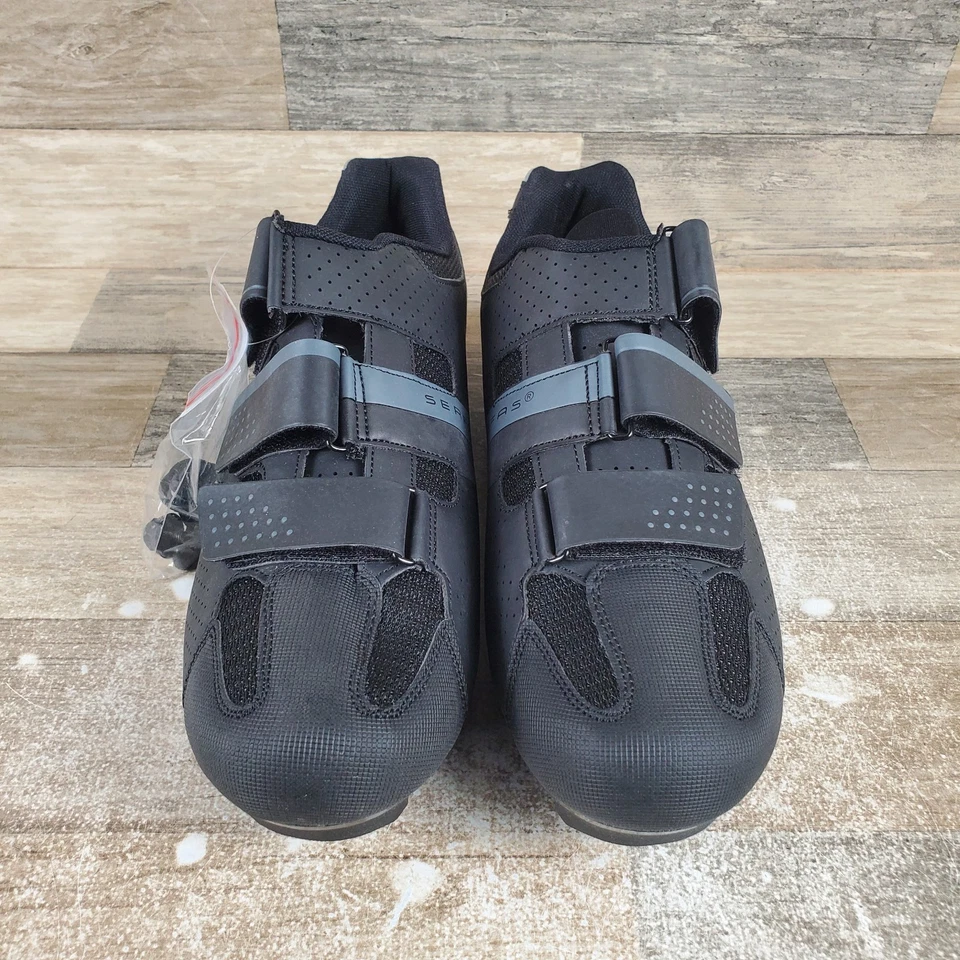 Serfas Singletrack MTB 3-Strap Mens Mountain Bike Shoes Sz 11 Black Round Toe - Image 2 of 4