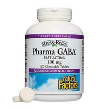 Natural Factors Pharma GABA 100mg 120 Chewabl...