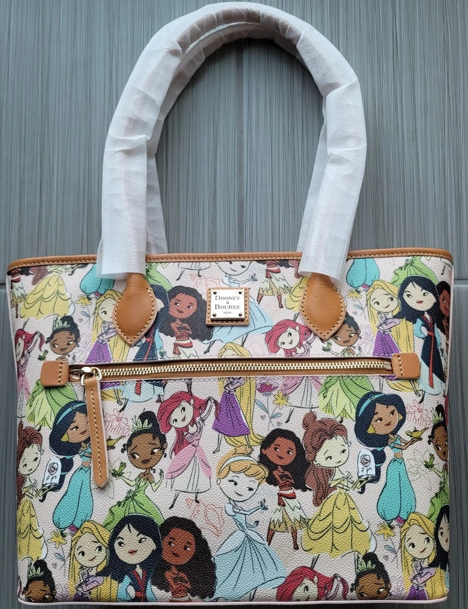 Disney Princess Dooney & Bourke Tote Bag Belle Jasmine Moana Mulan Tiana  NEW NWT