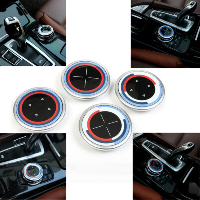 Auto 7 Button CIC IDrive Multi-Media Knob Cover Trim for BMW M5 M6 2010-2013