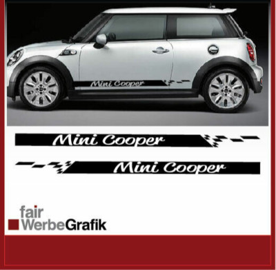 Seitenbeschriftung  Mini Cooper Dekor Sticker Aufkleber #0038