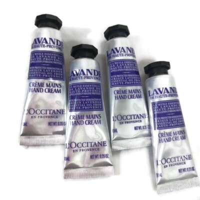 L'Occitane Lavender Essential Oil HAND CREAM 10ML X 4 NEW