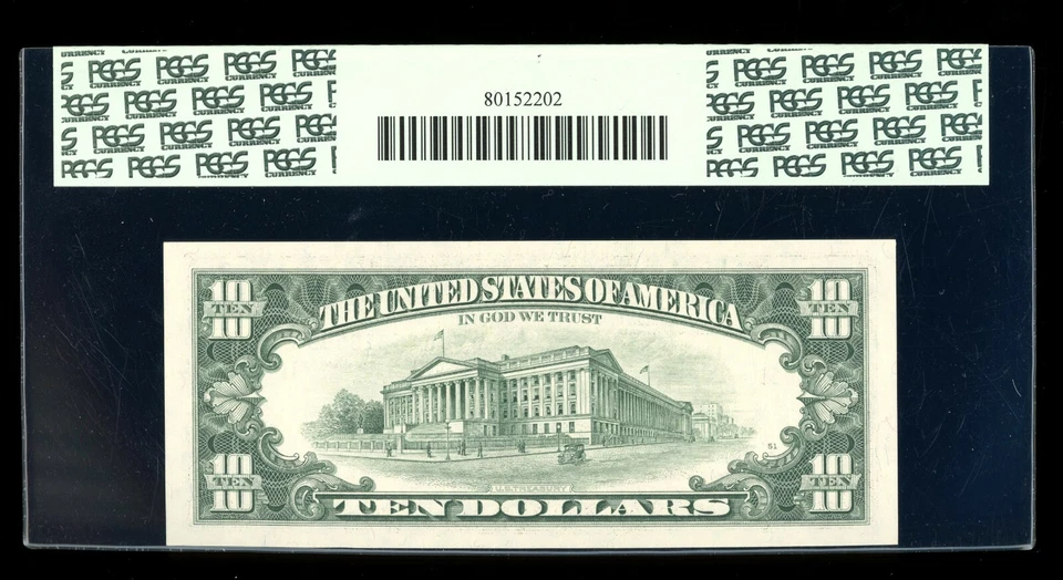 DBR 1995 $10 FRN Dallas Fr. 2032-K Superb Gem PCGS 68 PPQ Serial K95813393A - Image 2 of 2