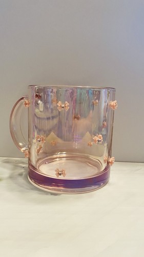Taza de vidrio rosa coqueta arco rosa 20 oz. - Imagen 3 de 6