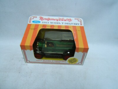 Ertl 1913 Ford Model T Delivery Car Bank Montgomery Ward Co. 1:25 Scale MIB 