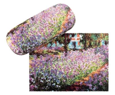 schönes Brillenetui mit Microfaserbezug - Kunstdruck von Claude Monet: Garten