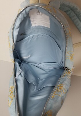 Urban Outfitters Mushroom Gold Embroidered Blue Backpack Urban Outfitters Embroidered Mushroom Backpack Light Blue  main image 4