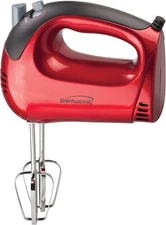 Brentwood HM-46: Lightweight, 5-Speed Electric Hand Mixer - Red