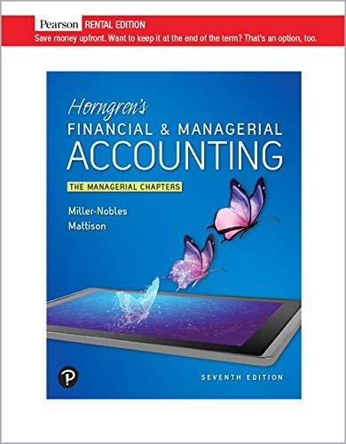 FINANCIAL&MANAGERIAL ACCOUNTING ハードカバー Horngren's Financial & Managerial Accounting, The Managerial Chap