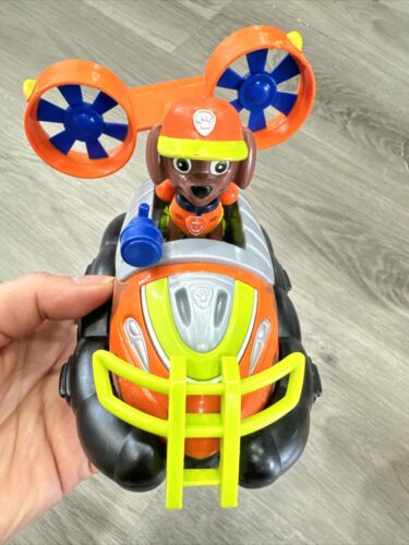 Paw Patrol Zuma Jungle Rescue - Jungle Hovercraft Vehicle & Figure HTF Toy - Picture 3 of 13