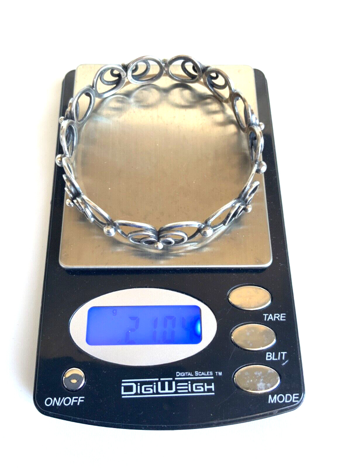 Swirl Circle Pattern Design Bangle Bracelet 7.5 i… - image 6