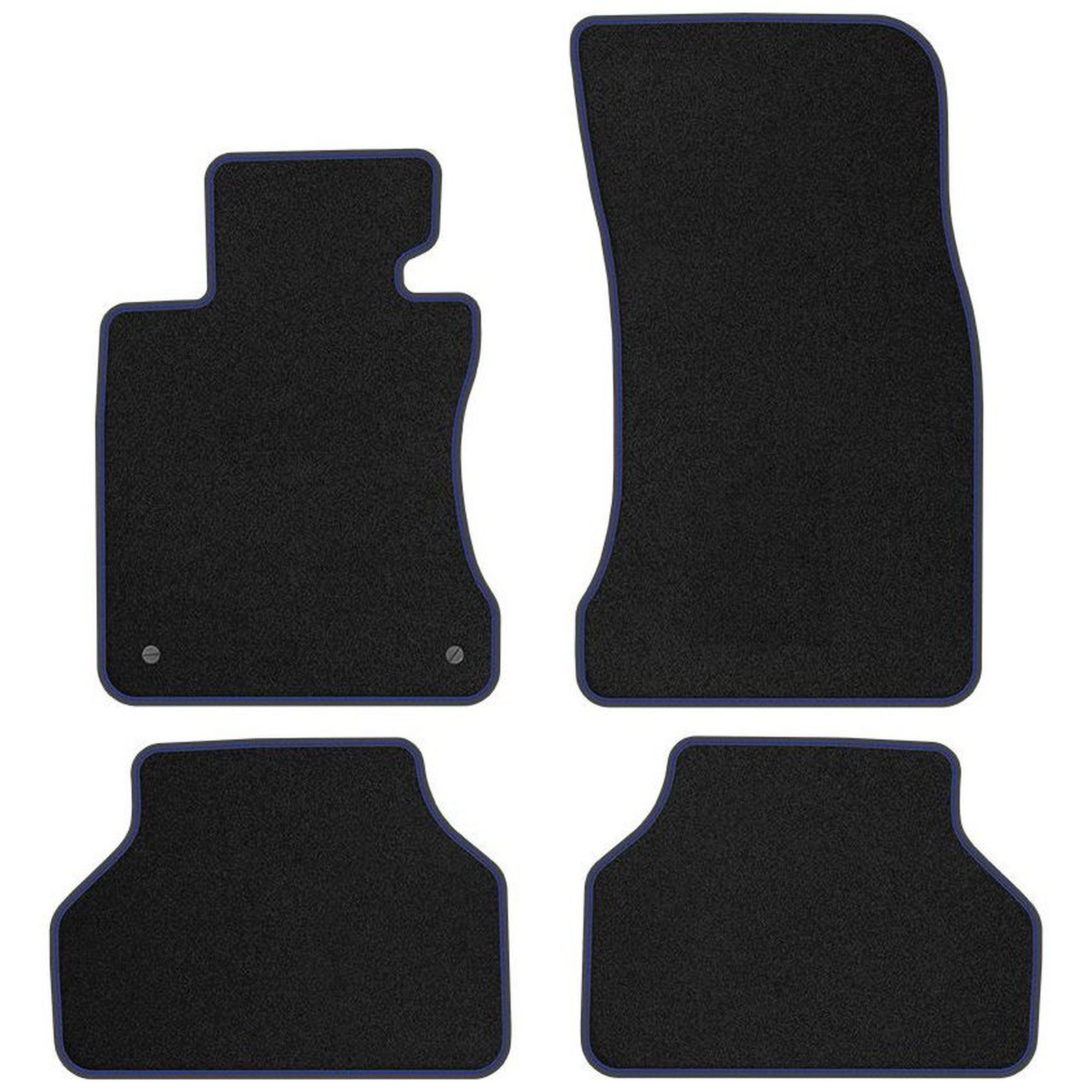 Jeu Tapis De Sol Velour Premium Bleu Mat BMW Serie 5 E61 2003-2010 m Auto