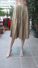 KOTON - Kunstleder Faltenrock, messing gold, Gr. 36, neu mit Etikett