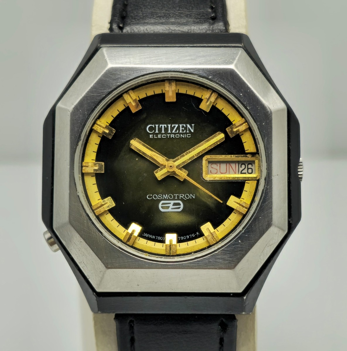 CITIZEN COSMOTRON 60-5131 DAY/DATE ELECTRONIC 7803A VINTAGE MEN'S