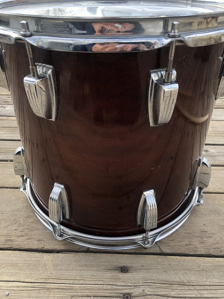 RARE 80s LUDWIG Drum 13” Classic Rocker Tom Red Monroe USA Keystone Remo - Image 2 of 4