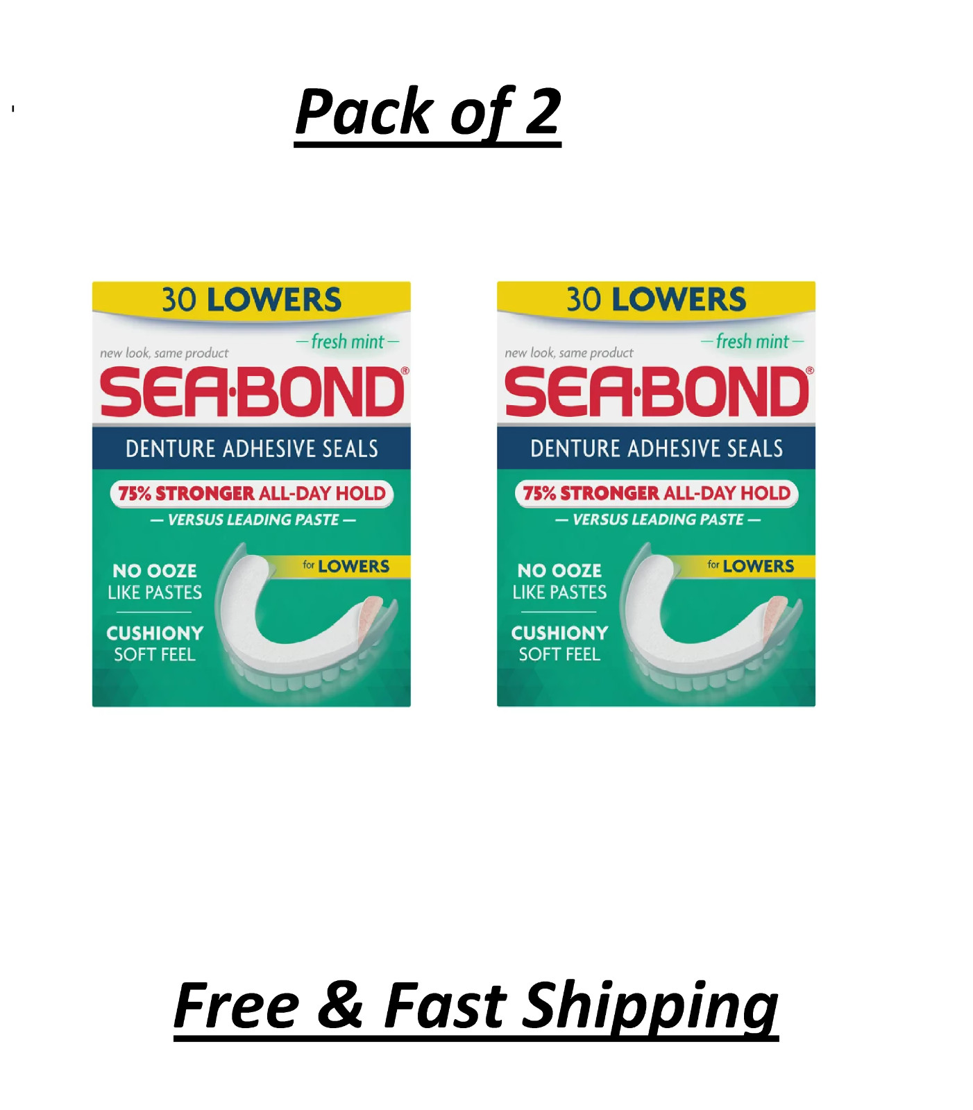 Sea Bond Secure Denture Adhesive Seals, Grelly USA