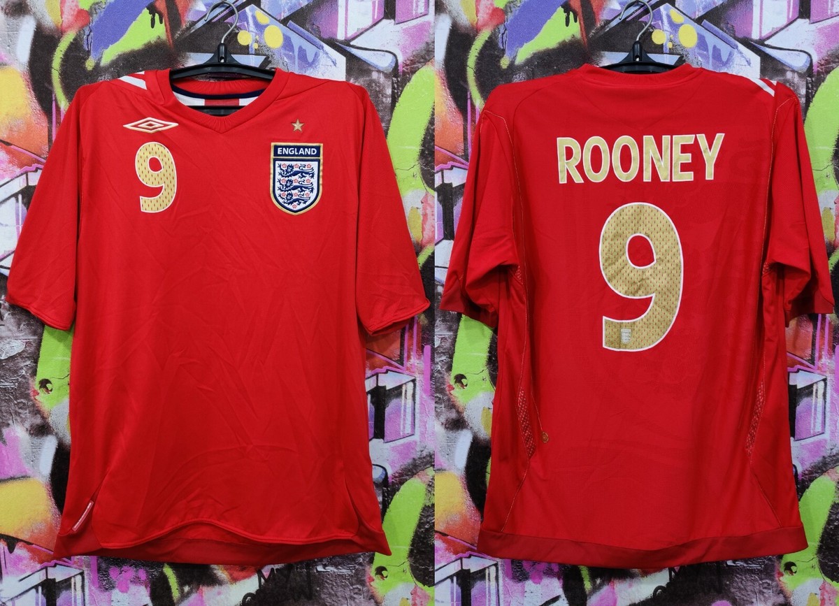 England National Football Team Rooney #9 2006/08 Away Soccer