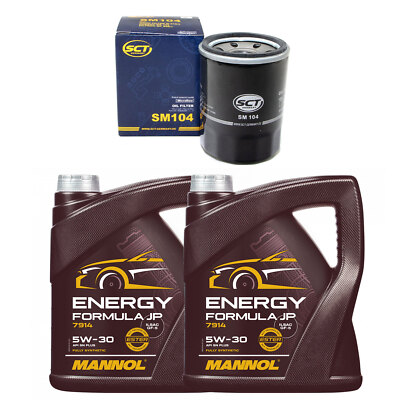 Motoröl Set MANNOL 5W30 API SN 8 Liter + Ölfilter für Nissan Outlander III 2.2 D
