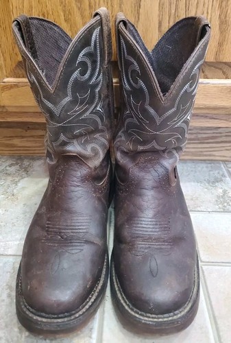 Justin Workboots Amarillo Safety Toe Work Mens Size 10D Work