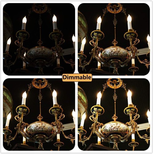 Phoenix-Lampadine LED E14 Luce Calda,Lampadina a Fiamma Dimmerabile,Smerigliato - Foto 5 di 8