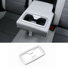 Rear Armrest Cup Holder Cover Trim 1PCS For Toyota RAV4 2019-2024 Matte Silver