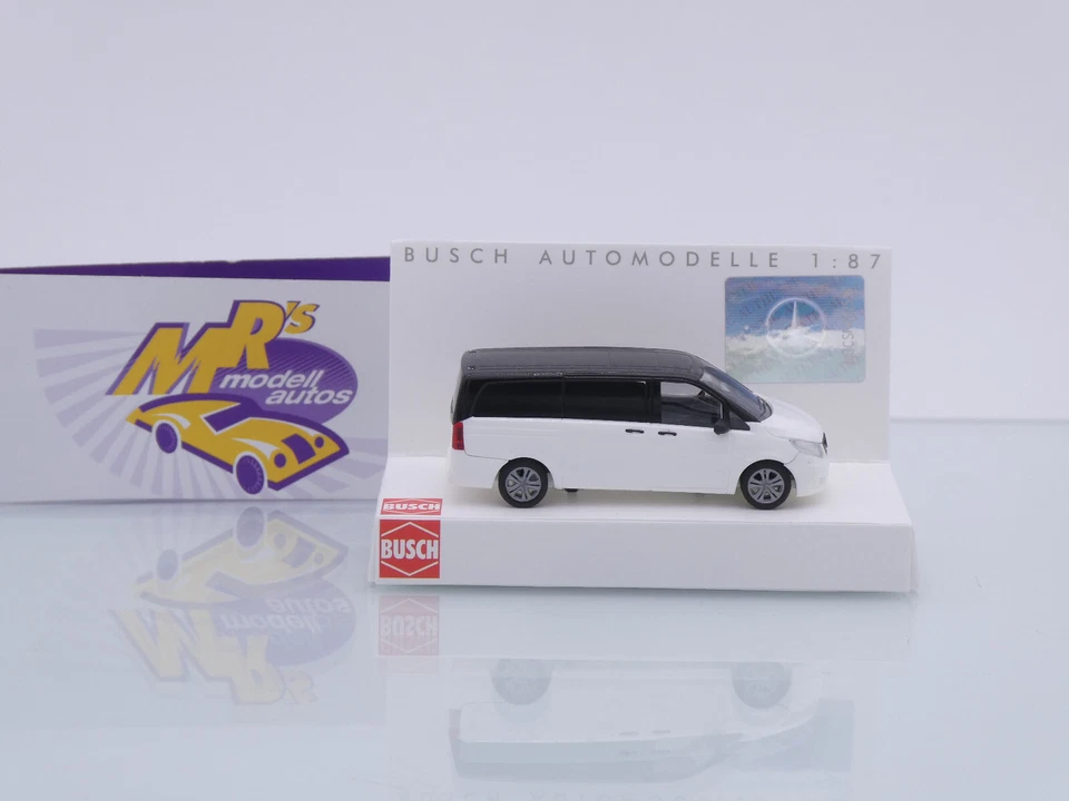 Busch 51129 # Mercedes-Benz Vito Leichenwagen -weiß-schwarz " Bestatter " 1:87 - Bild 2 von 3