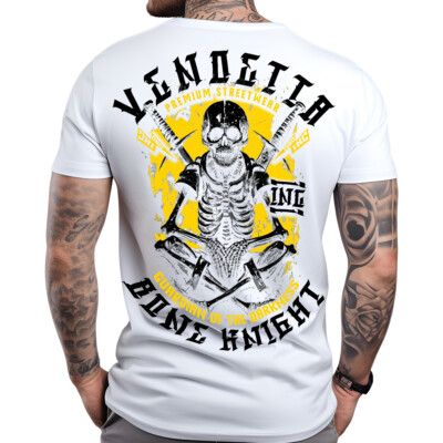Vendetta Inc. Herren Rundhals kurzarm T-Shirt Bone Knight weiß 1335 - Neu
