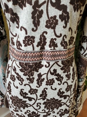 White Mark Naarah Embroidered Sweater Dress Medium