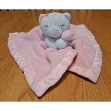 Carters pink white cat kitty lovey security