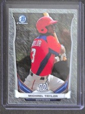 2014 Bowman Chrome Shimmer Refractor #BCP40 Michael Taylor No 10 of 15
