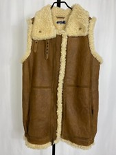 Polo Ralph Lauren Women’s Brown Leather Shearling Fur Vest