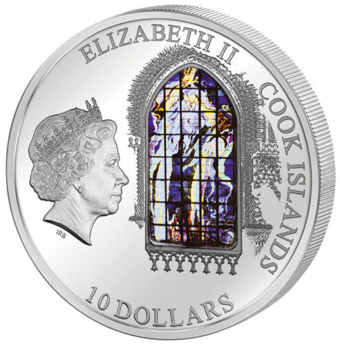 2012 Cook $10 Windows of Heaven - Church of St. Francis Krakow 50 g Silver Coin - Picture 3 of 4