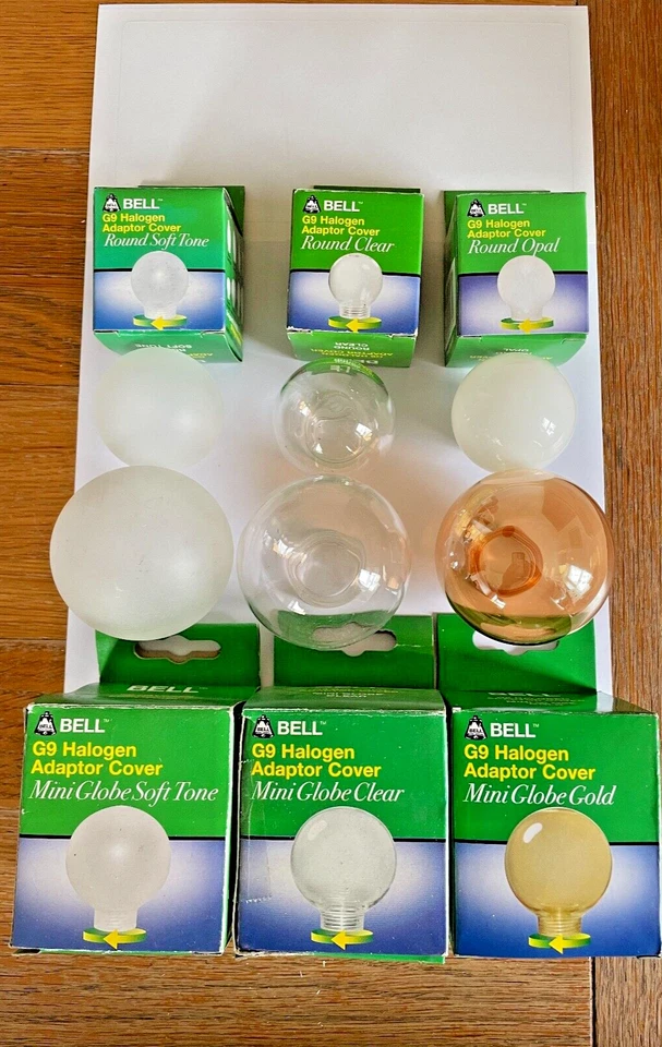 Bell Halogen Decorative Mini Globe 60mm /Golf G9 Adaptor Covers