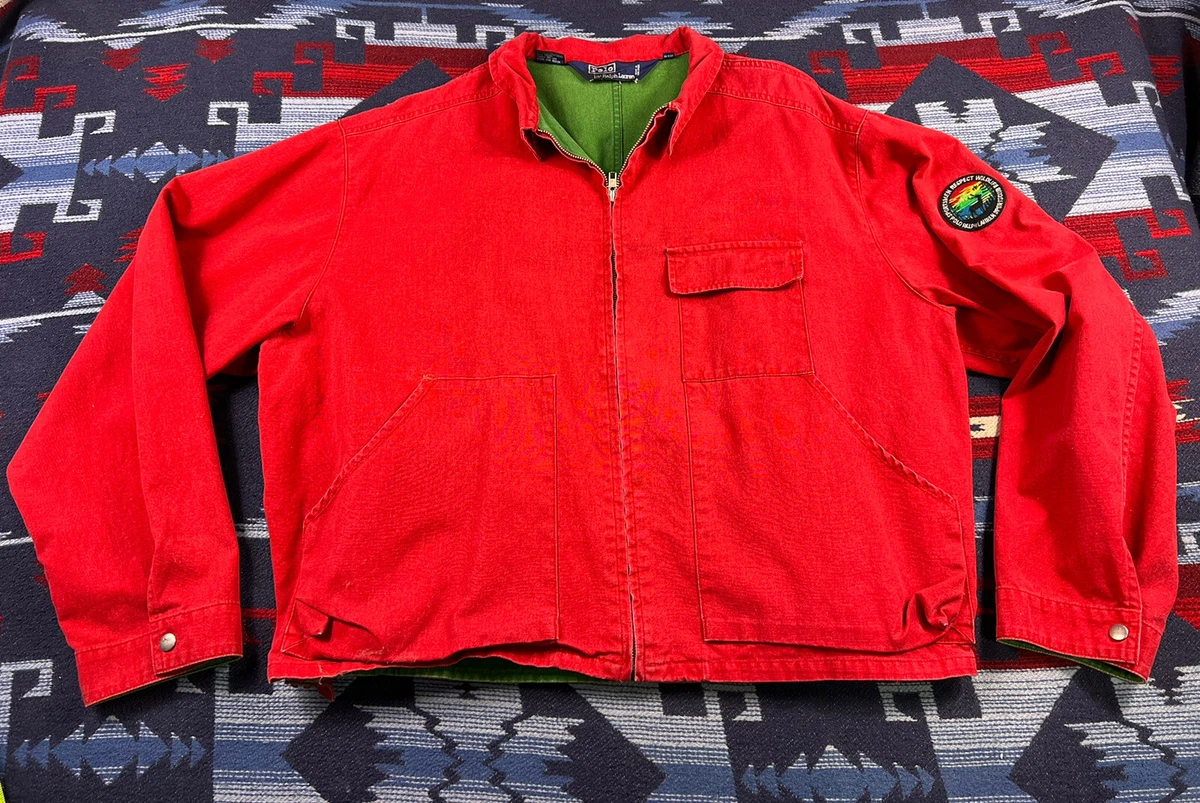 Vtg 90s Polo Ralph Lauren Sportsmen Respect Wildlife Detroit Jacket sport  coat