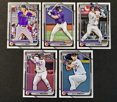 2024 Topps Bowman Draft Complete Paper Team Set - Colorado Rockies