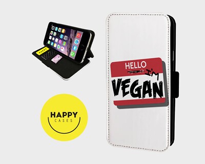 VEGAN CLEAN LIFE - Kunstleder Flip Handyhülle - iPhone/Samsung