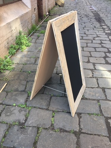 Large Wide A-Frame Chalkboard, Recycled Timber, Rustic Menu Sandwich Blackboard - Picture 6 of 11