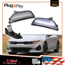 Clear White LED Front Side Marker Lights Assembly For 2021-2024 Kia K5 Gen5 DL3