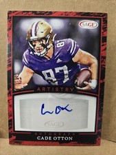 Cade Otton 2022 SAGE Artistry Auto Red Parallel #A-CO Huskies Buccaneers NFL