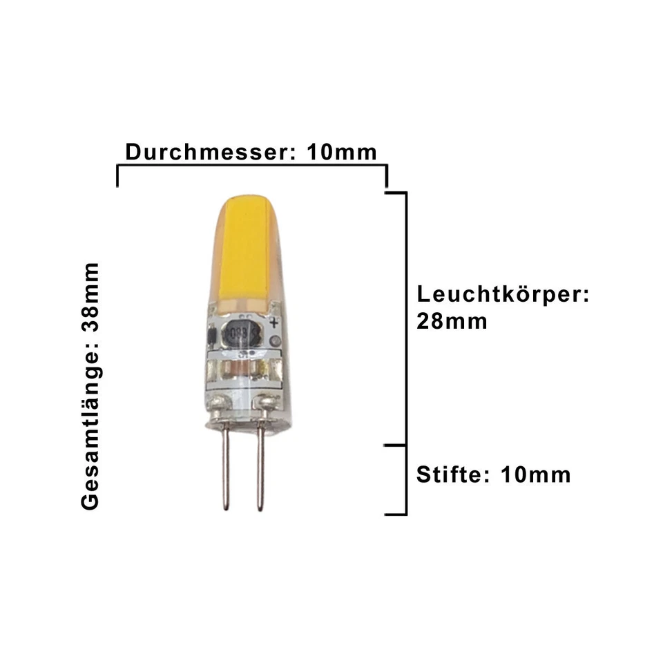 3x G4 LED 24V 1,6W dimmbar Silikon Halogen (10-30V) warmweiß Leuchtmittel 12V - Bild 2 von 4