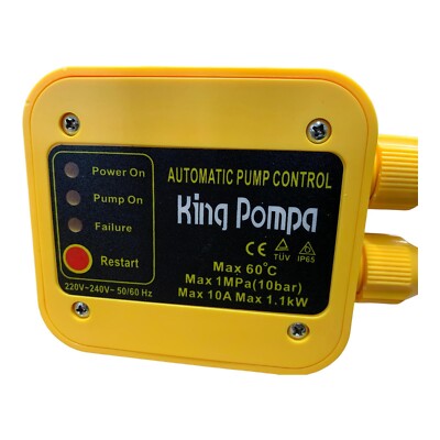 Presscontrol KING POMPA 1.5 BAR Con Manometro &ndash; Pressostato Elettronico Per Autoclave E Irrigazione