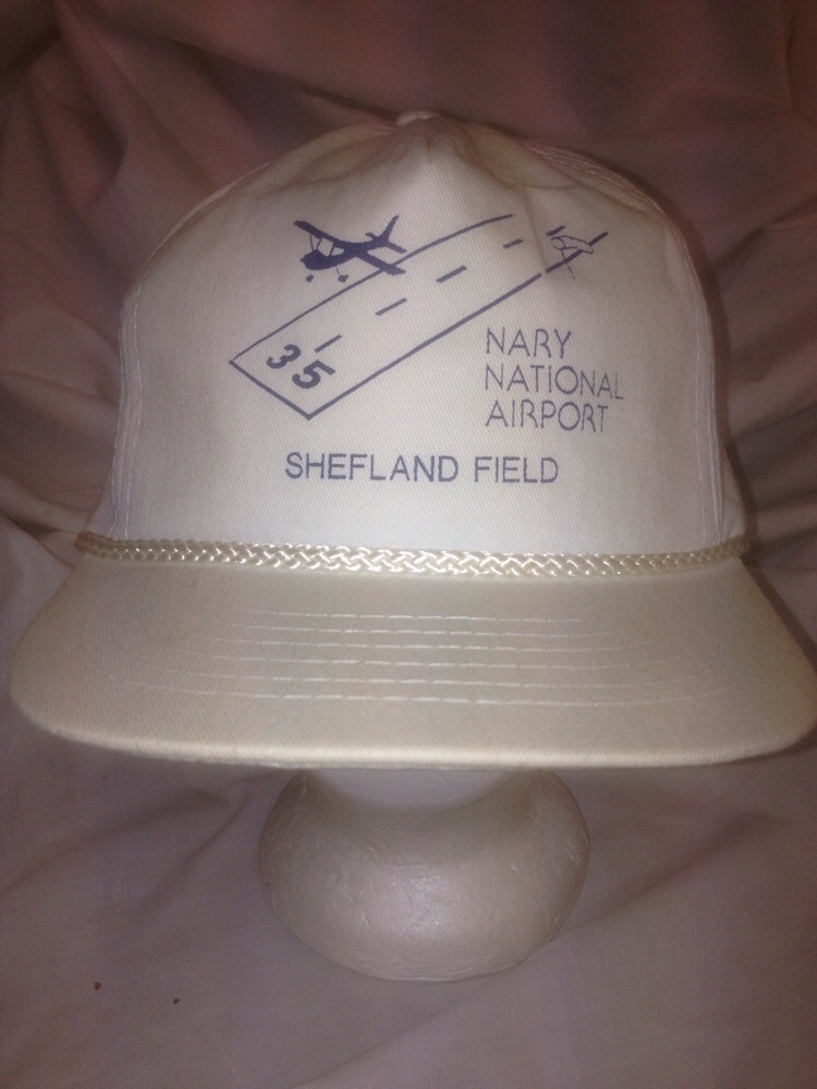 Vintage Retro Nary National Airport Shefland Field Trucker Hat