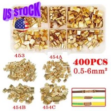 400x U-Shape Terminal Cable Wire Spade Butt Connector Copper Crimp Terminals Kit