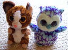 Ty Beanie Boos Binky Bush Baby Galago  Oscar the Owl