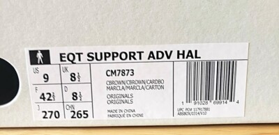 ADIDAS EQT SUPPORT ADV HAL HIGHS AND LOWS CM7873 SIZE 9 CONSORTIUM