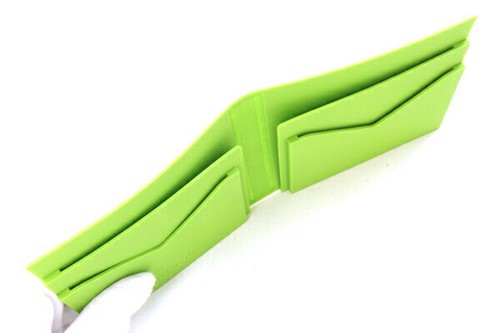 Givenchy Bi-fold Wallet BK608NK1QP 358 Light Green Rubber Used Compact Wallet - Picture 3 of 7
