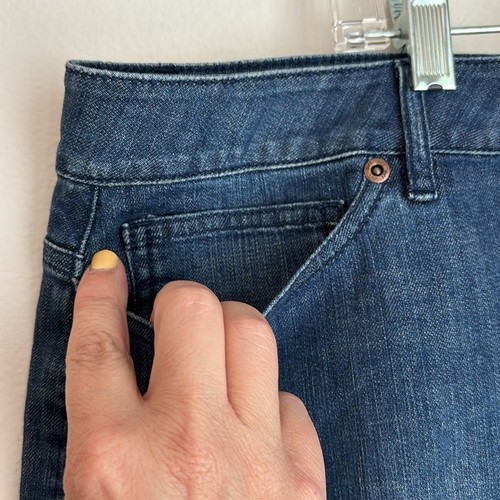 J. Jill Women’s Classic Denim Blue Jean Skirt with pockets stretchy size 18 NWT - Picture 5 of 12
