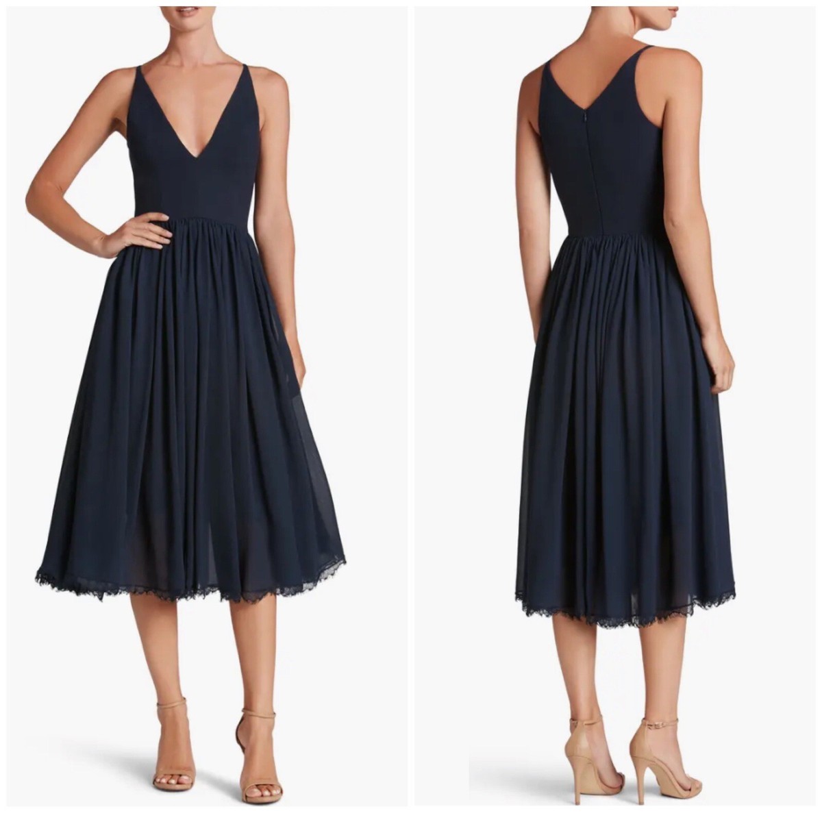 altuzarra midi dress Altuzarra Lydia Dress in Berry Blue Flowers – Hampden Clothing